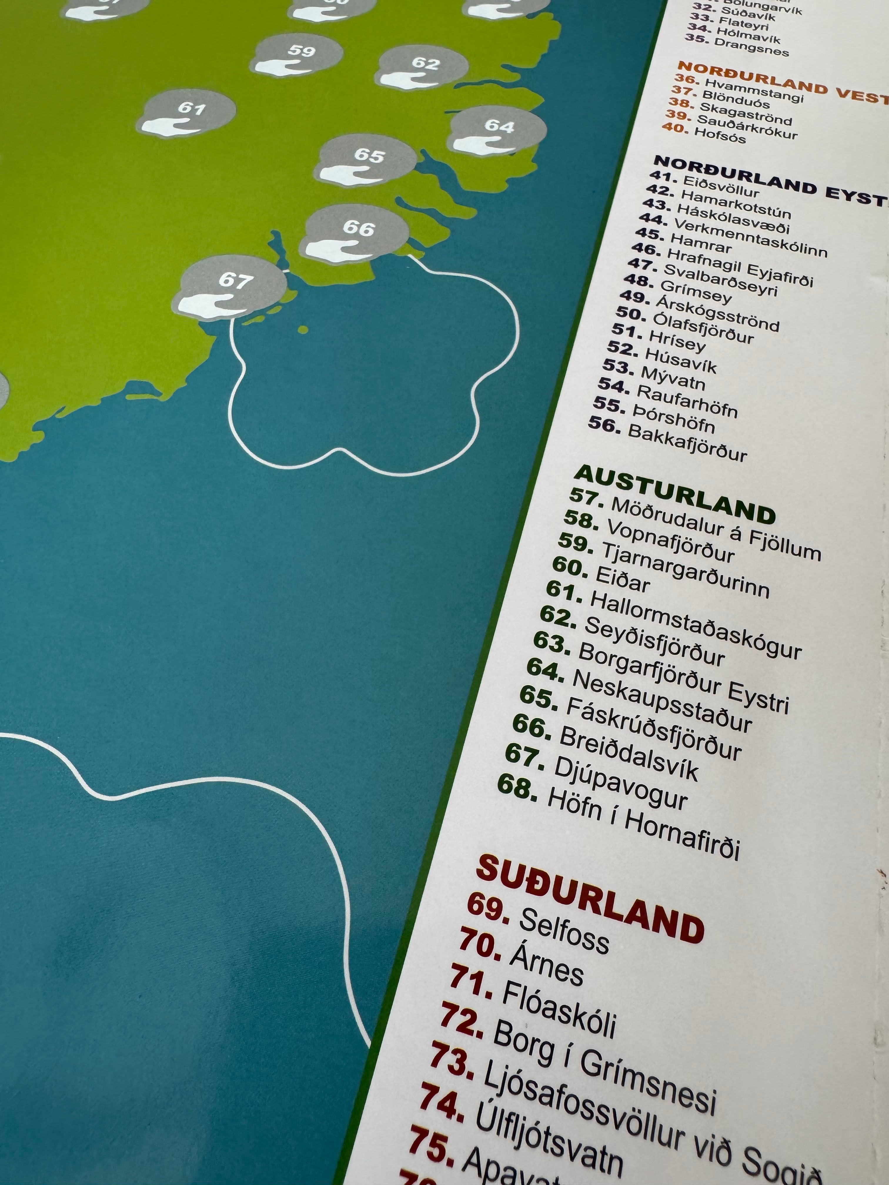 Frisbígolfvellir Íslands